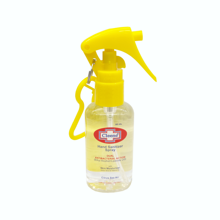 Cleene Hand Sanitizer Spray Citrus 60mL with Carabiner