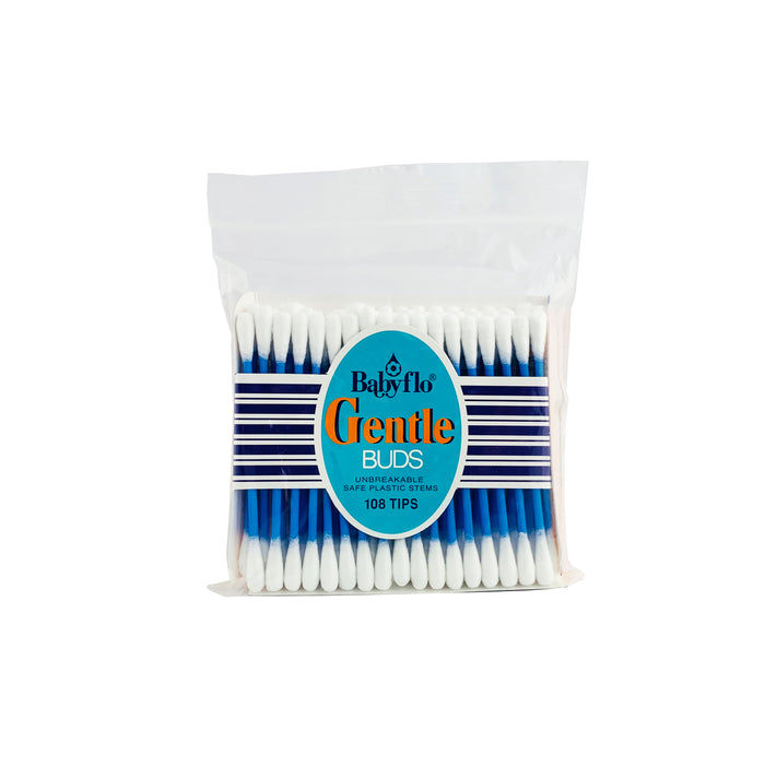 Babyflo Gentle Buds Blue Plastic Stem 108tips