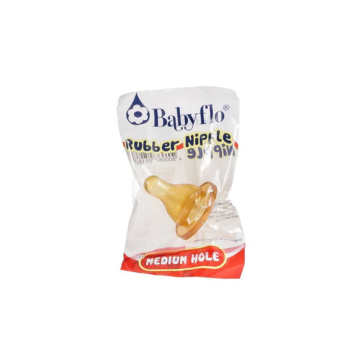 Babyflo Nipple Premium Rubber Medium Hole