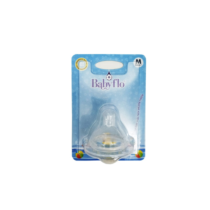 Babyflo Nipple Silicone Wideneck Medium Hole 1s