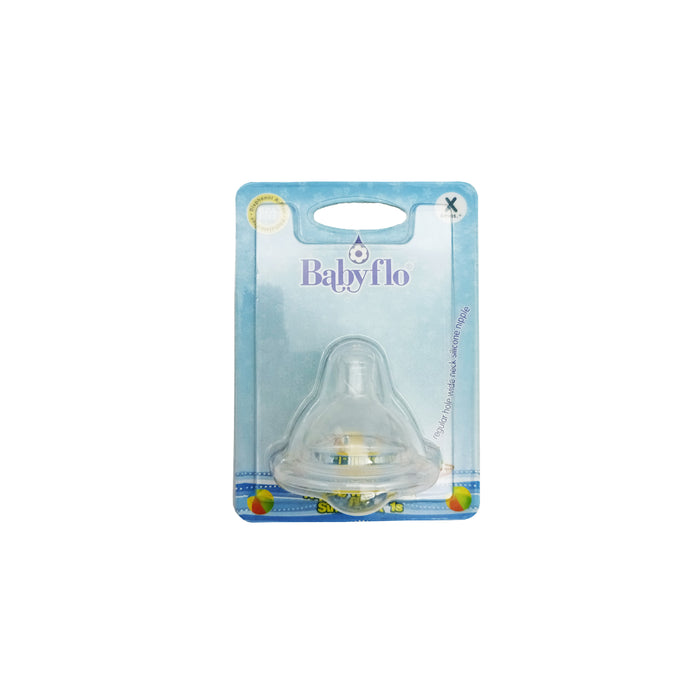 Babyflo Nipple Silicone Wideneck XL Hole 1s