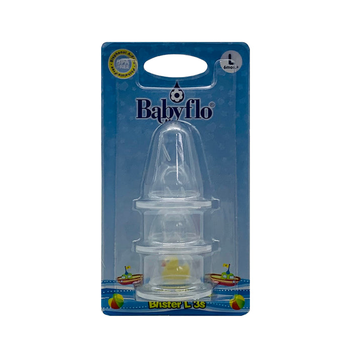 Babyflo Nipple Silicone Blister Large Hole 3s