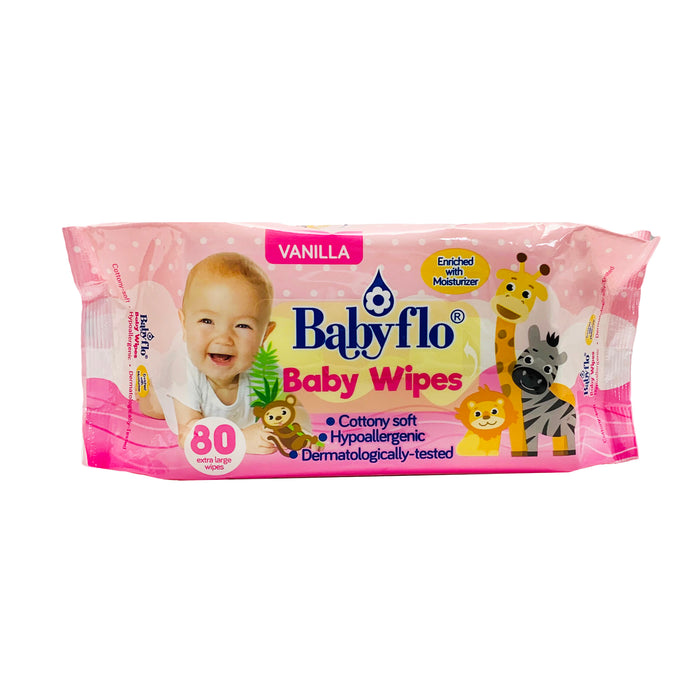 Babyflo Baby Wipes Vanilla 80s