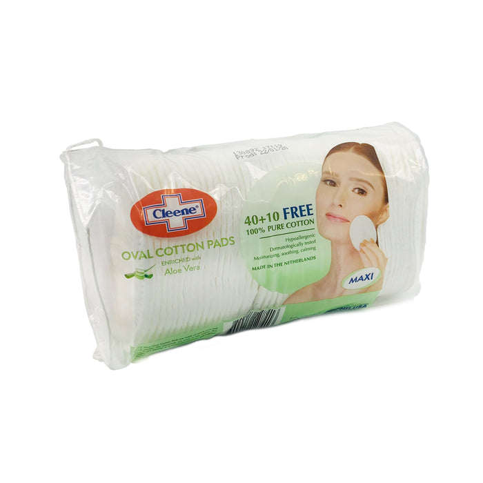 Cleene Oval Cotton Pads Aloe Vera 40+10