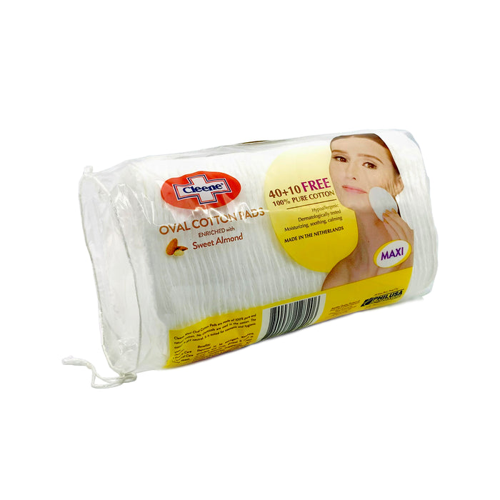 Cleene Oval Cotton Pads Sweet Almond 40+10