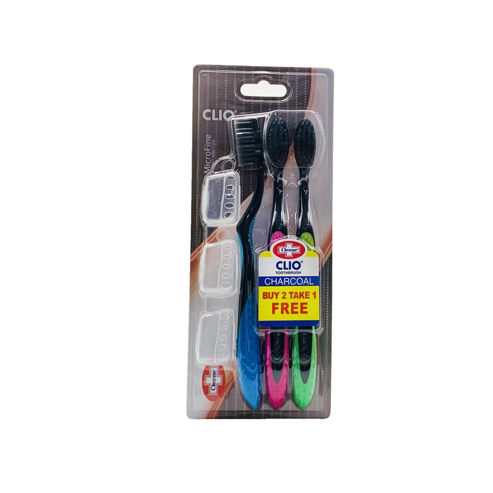 Cleene CLIO Toothbrush Charcoal Buy 2 Take 1 Free