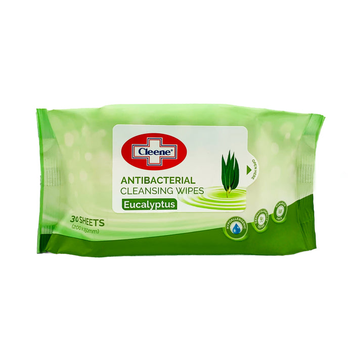 Cleene Anti-Bacterial Cleansing Wipes Eucalyptus 30s