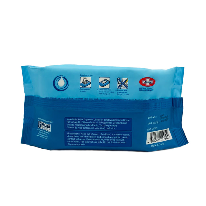 Cleene Anti-Bacterial Wipes Fresh 30s