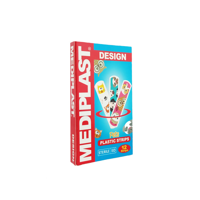 MEDIPLAST Plastic Strips Design Pets 12s