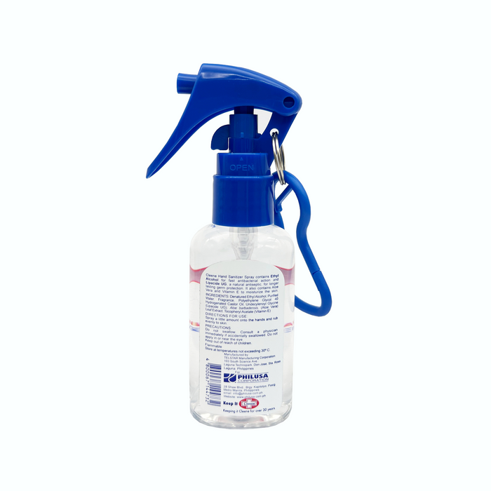 Cleene Hand Sanitizer Spray Zest 60mL with Carabiner
