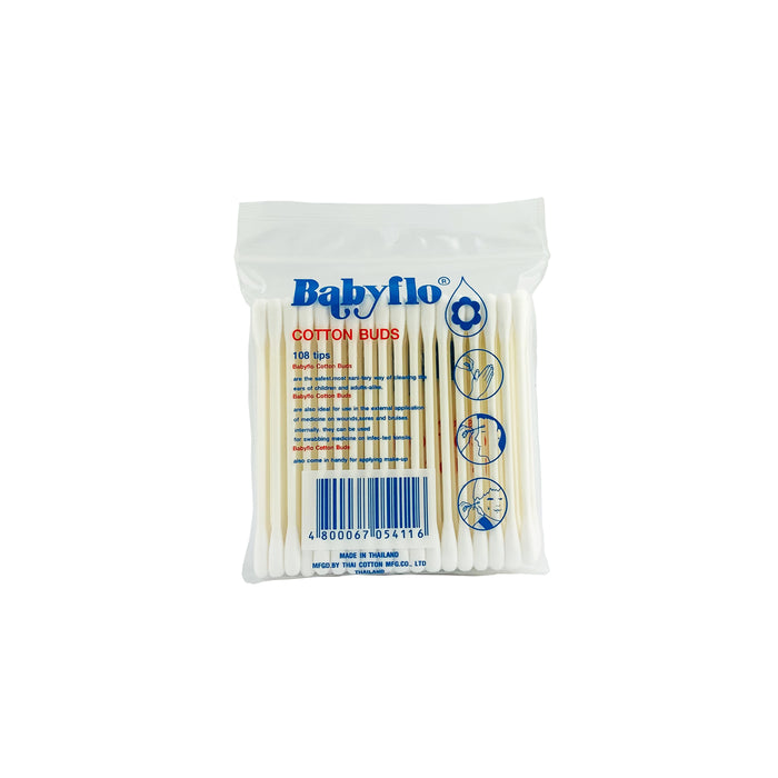 Babyflo Cotton Buds Paper Stem 108tips