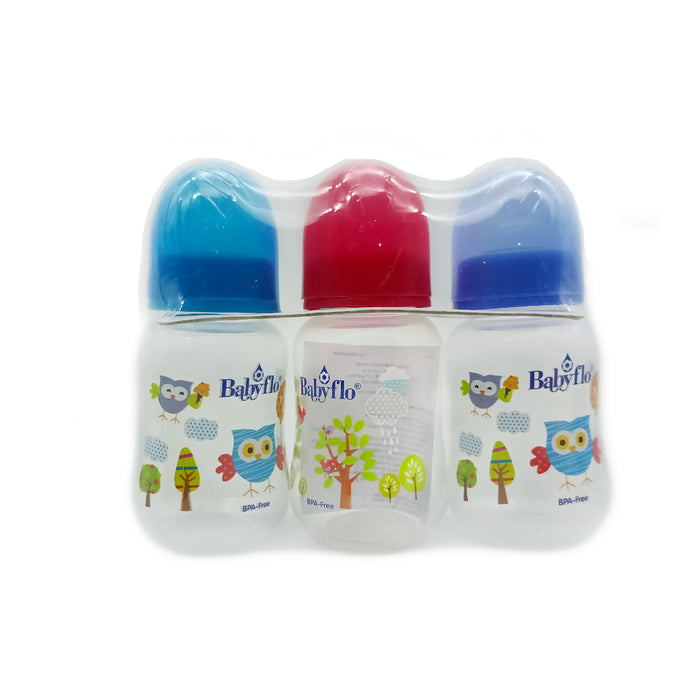 Babyflo Feeding Bottle Tri-Pack 4oz