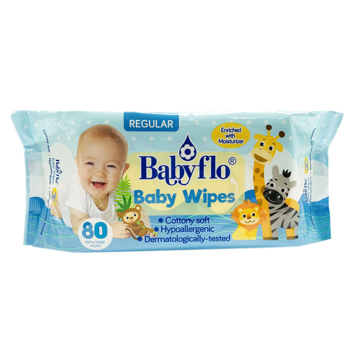 Babyflo Baby Wipes Regular 80cts