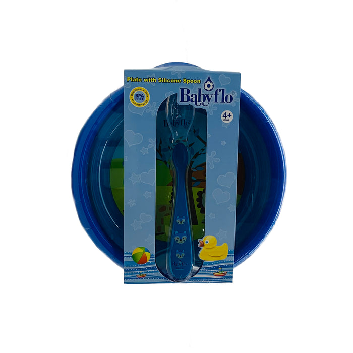 Babyflo Plate with Silicone Spoon
