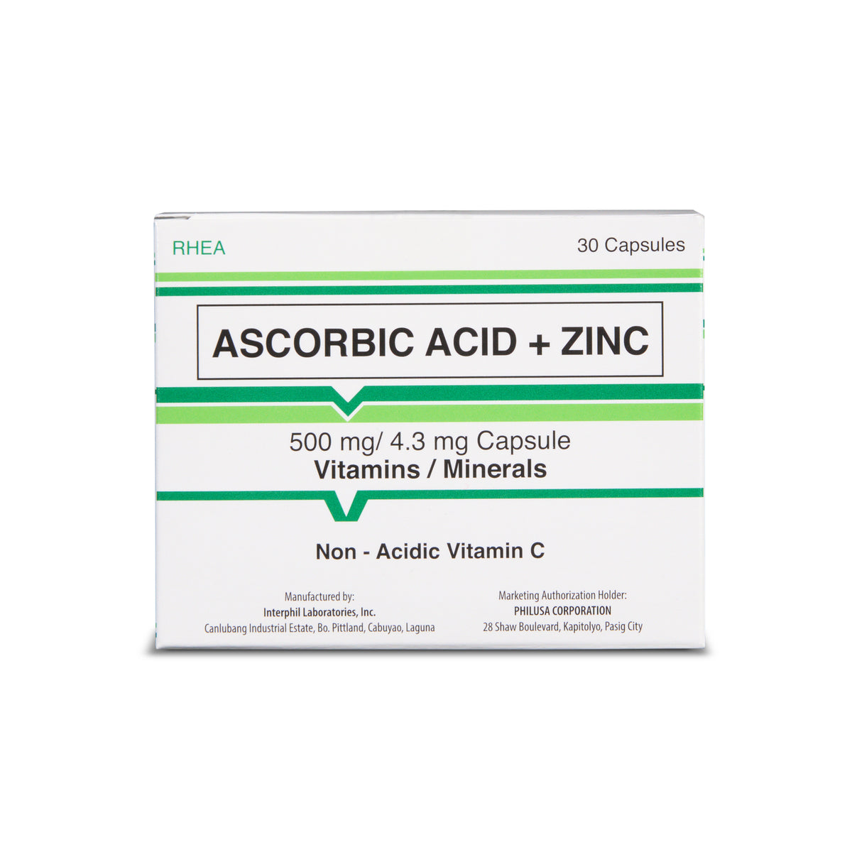 RHEA Ascorbic Acid + Zinc 30s — PHILUSA Online Store