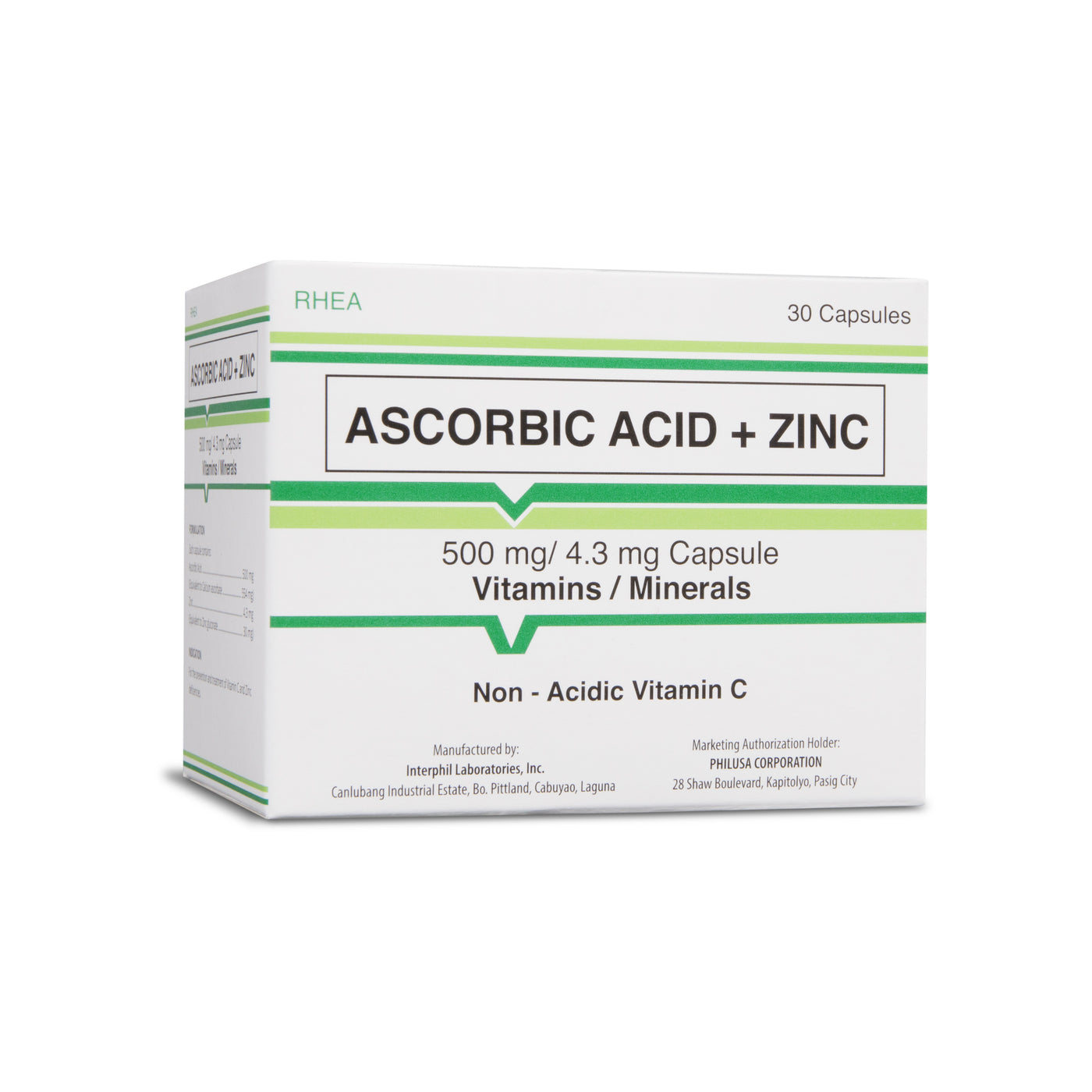 RHEA Ascorbic Acid + Zinc 30s — PHILUSA Online Store