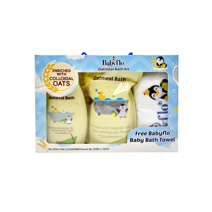 Babyflo Oatmeal bath with free bath towel