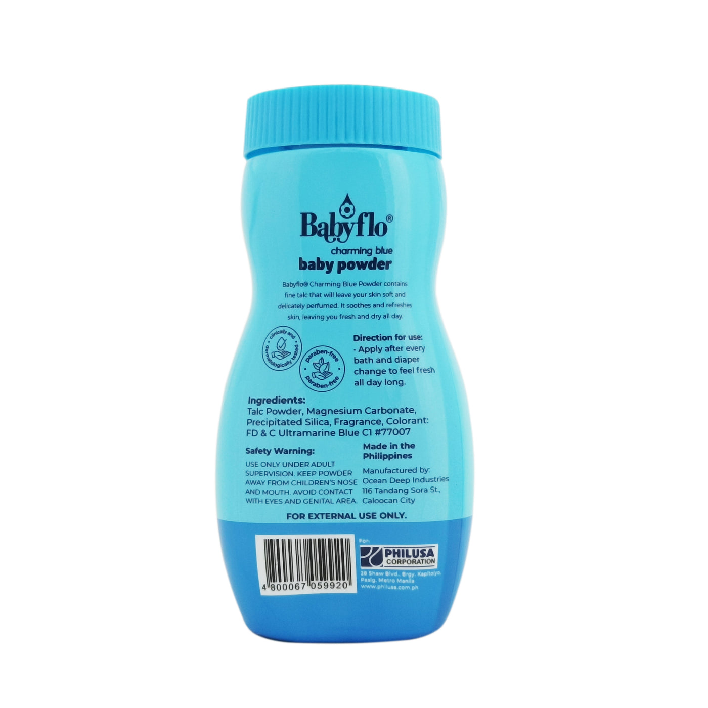 Babyflo Baby Powder Charming Blue 100g — PHILUSA Online Store