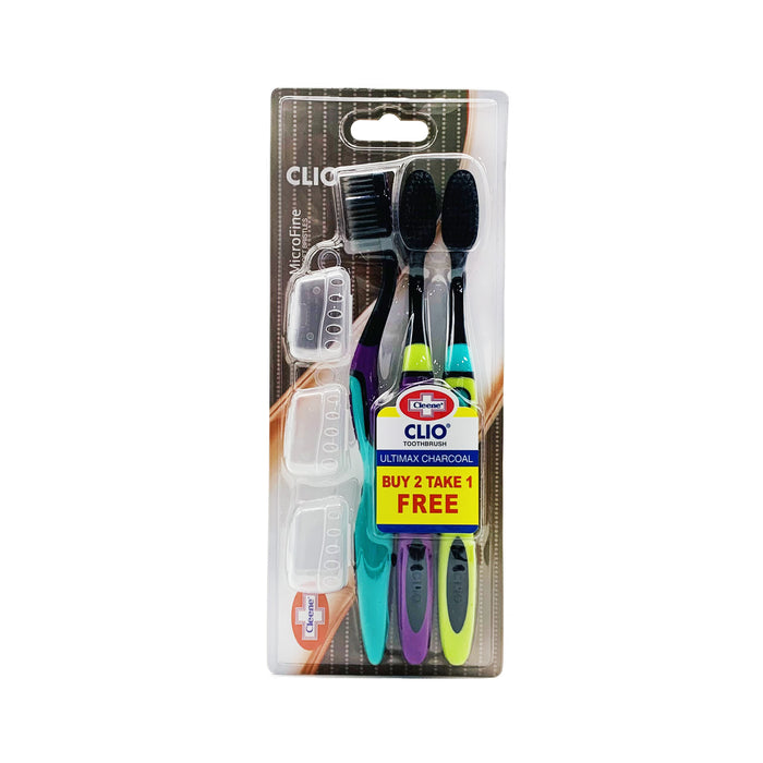 Cleene CLIO Toothbrush Ultimax Charcoal Buy 2 Take 1 Free
