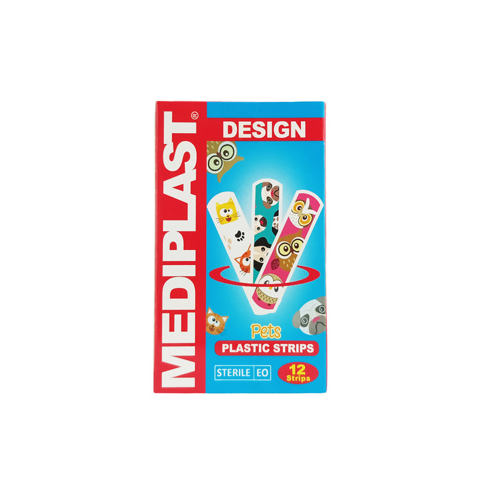 MEDIPLAST Plastic Strips Design Pets 12s