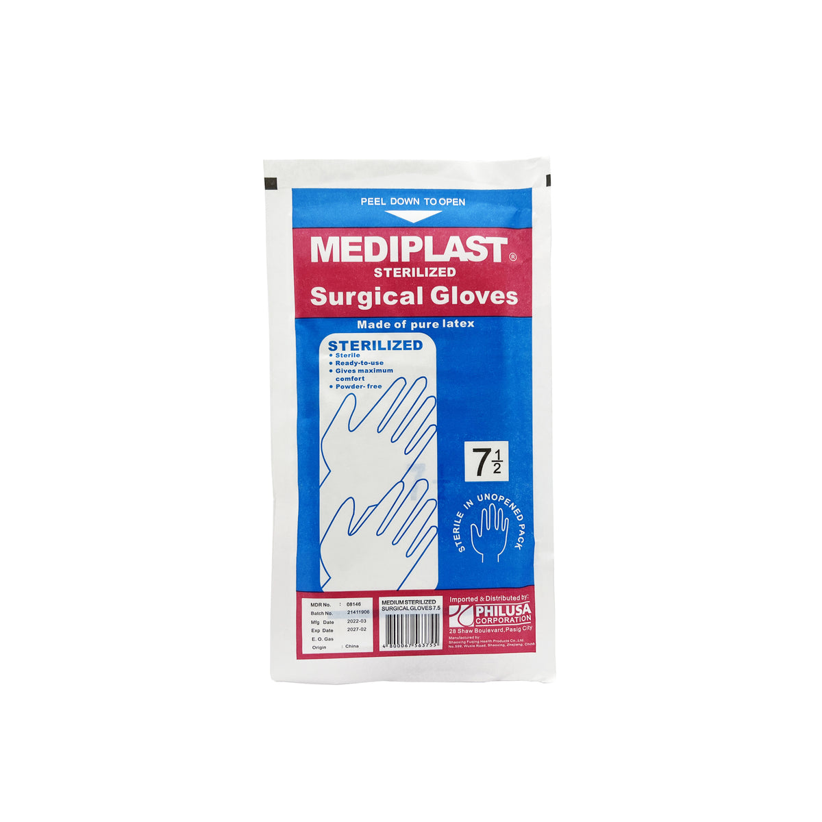 Mediplast Sterile Gloves 7 1/2 — PHILUSA Online Store