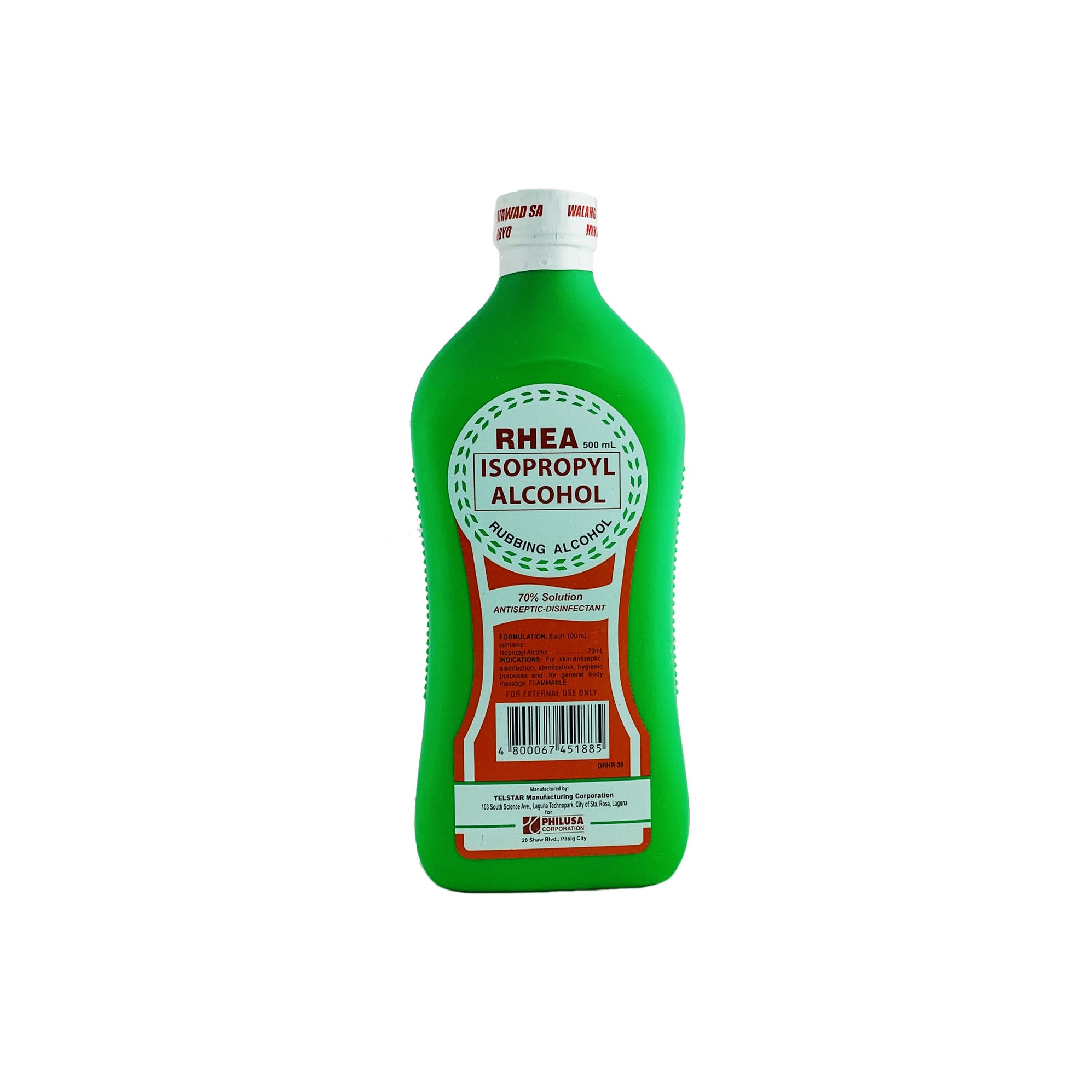 RHEA Isopropyl Alcohol 70% 500mL — PHILUSA Online Store