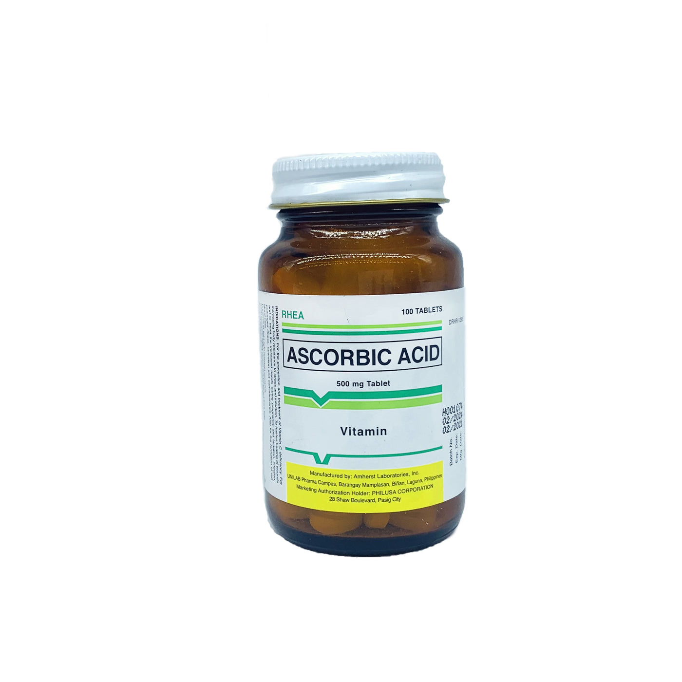 RHEA Ascorbic Acid 500mg 100s — PHILUSA Online Store